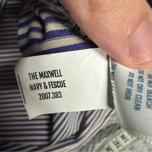 Holderness & Bourne The Maxwell Navy Striped Polo Shirt Size XL - Picture 4 of 7